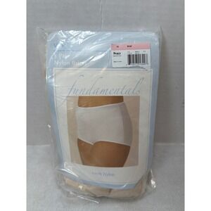 NOS VTG Fundamentals Briefs Women Size 10 Beige 3 Pack Nylon Panties Sears VIP